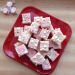 Festive Peppermint Fudge - with candy