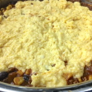 Cornbread Topped Texan Cowboy Pie for Oven